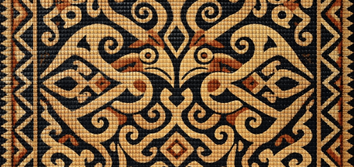 seni anyaman rotan Kalimantan