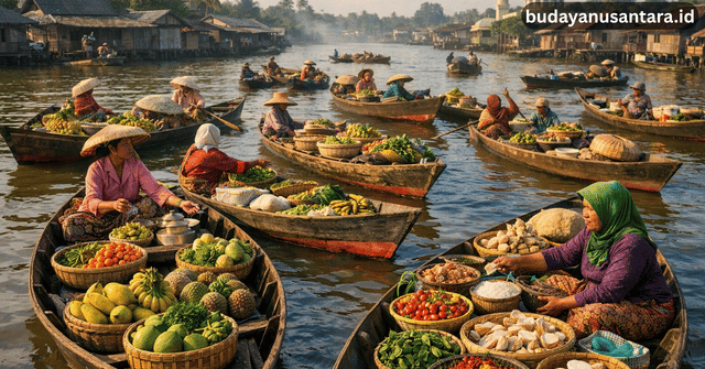 pasar terapung Banjarmasin