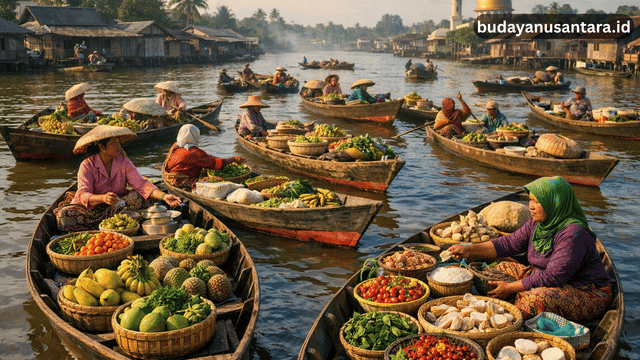 pasar terapung Banjarmasin